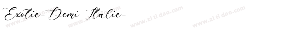 Exotic-Demi Italic字体转换